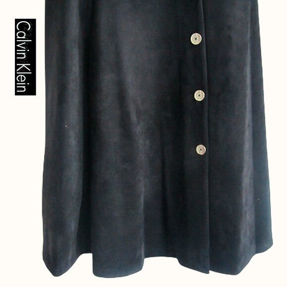 Calvin Klein NEW Scuba Faux Suede A-Line Sleeveless Dress 10 - Picture 7 of 12